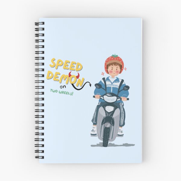 Item preview, Cute Schoolboy Speed Demon on Motorbike designed and sold by RosalinesEyes.