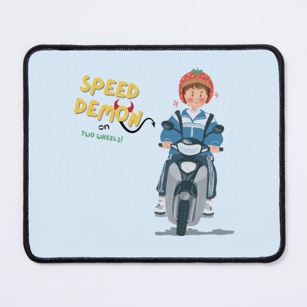 Item preview, Cute Schoolboy Speed Demon on Motorbike designed and sold by RosalinesEyes.