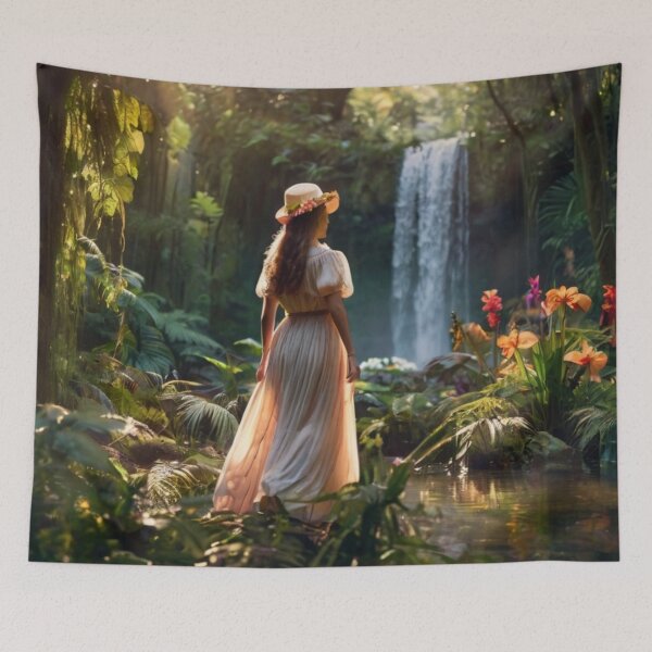 Item preview, Victorian Explorer Woman in the Wild Forest designed and sold by BlareBlare.