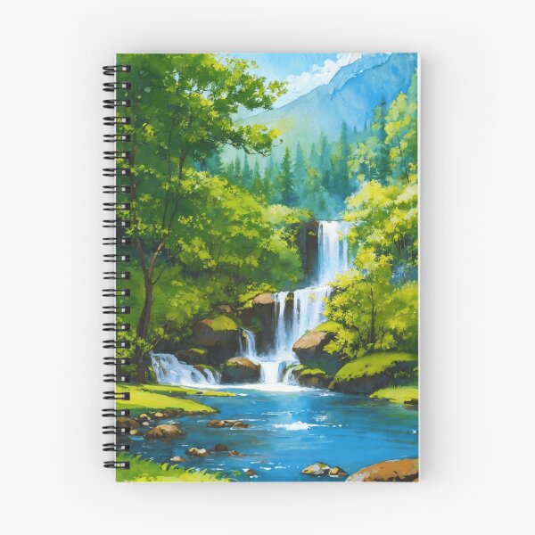 Item preview,  Waterfall in the Green Forest designed and sold by SEIMEI2025.