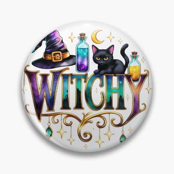 Item preview, Whimsical Witchy PNG with Black Cat Hat and Potions for Halloween Shirt Mug Sticker DIY Projects designed and sold by OctonoteStudio.