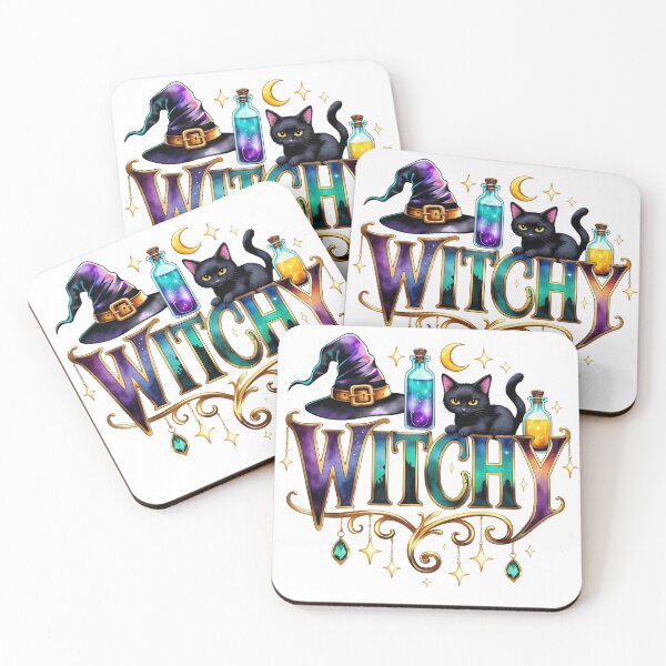 Item preview, Whimsical Witchy PNG with Black Cat Hat and Potions for Halloween Shirt Mug Sticker DIY Projects designed and sold by OctonoteStudio.