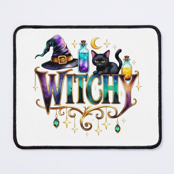 Item preview, Whimsical Witchy PNG with Black Cat Hat and Potions for Halloween Shirt Mug Sticker DIY Projects designed and sold by OctonoteStudio.