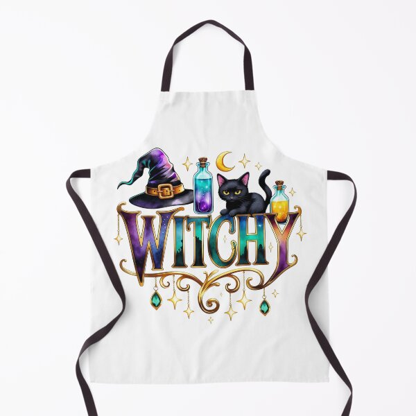 Item preview, Whimsical Witchy PNG with Black Cat Hat and Potions for Halloween Shirt Mug Sticker DIY Projects designed and sold by OctonoteStudio.