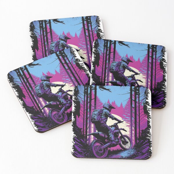 Item preview, Synthwave Off Road Motocross Dirt Bike Adventures designed and sold by TheDezignKitchen.