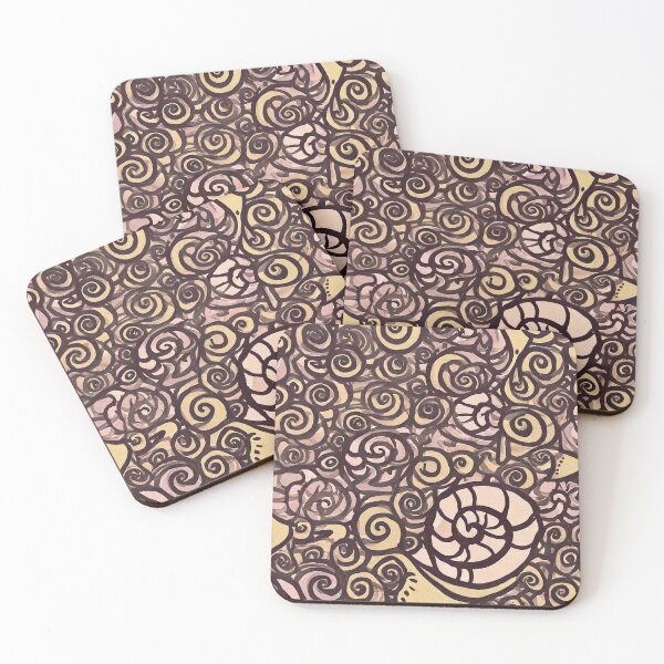 Item preview, Beige and Brown Spiral Snail Pattern designed and sold by SassyArtistry.