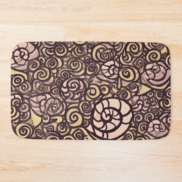 Item preview, Beige and Brown Spiral Snail Pattern designed and sold by SassyArtistry.