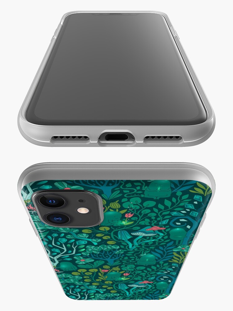 Alternate view of Emerald forest keepers. Fairy woodland creatures. Tree, plants and mushrooms iPhone Case & Cover