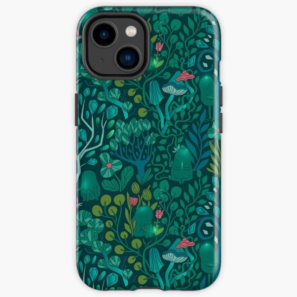 Emerald forest keepers. Fairy woodland creatures. Tree, plants and mushrooms iPhone Tough Case