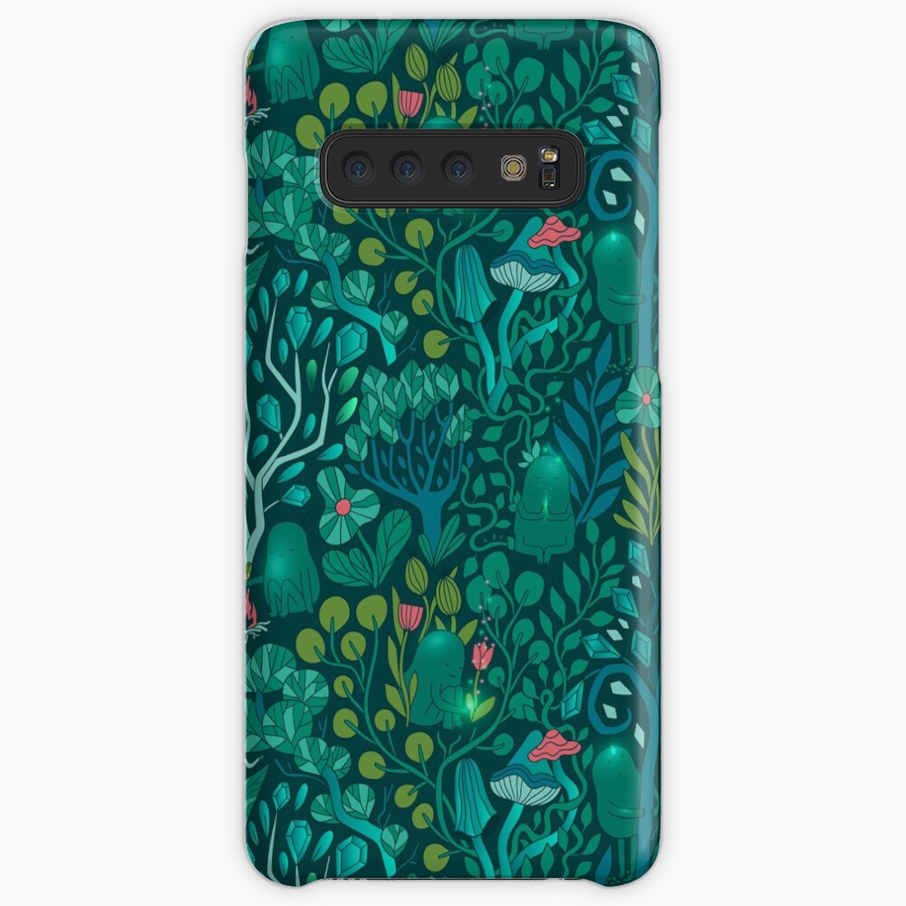 Emerald forest keepers. Fairy woodland creatures. Tree, plants and mushrooms Case & Skin for Samsung Galaxy