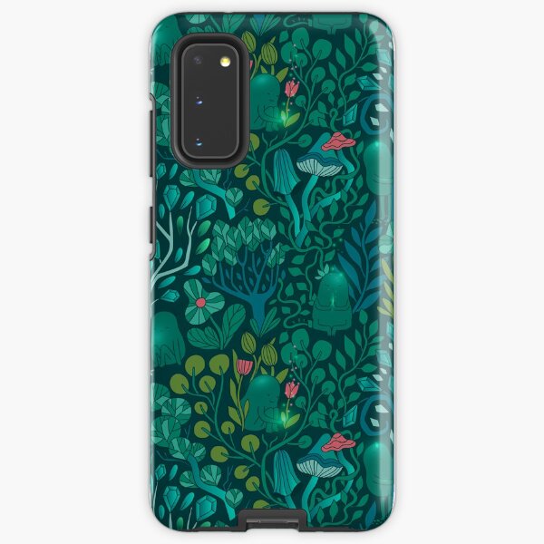 Emerald forest keepers. Fairy woodland creatures. Tree, plants and mushrooms Samsung Galaxy Tough Case