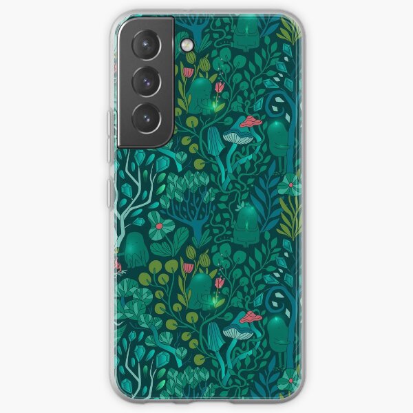 Emerald forest keepers. Fairy woodland creatures. Tree, plants and mushrooms Samsung Galaxy Soft Case