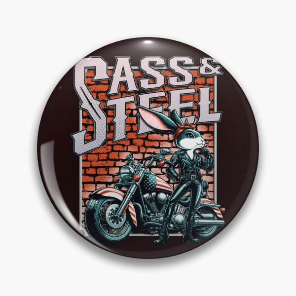Item preview, Sass & Steel - Rebel Bunny Biker Style Poster designed and sold by CRHPOD20.