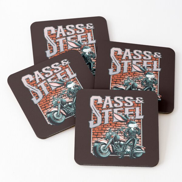 Item preview, Sass & Steel - Rebel Bunny Biker Style Poster designed and sold by CRHPOD20.