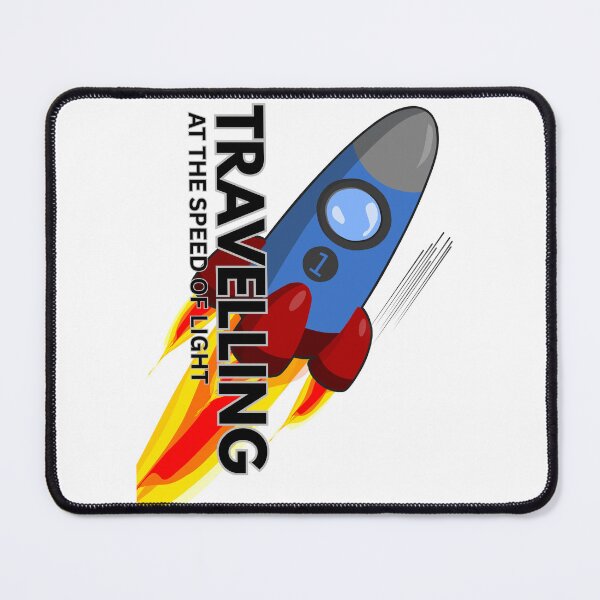 Item preview, Travelling at the Speed of Light Rocket Illustration designed and sold by Chexyz.