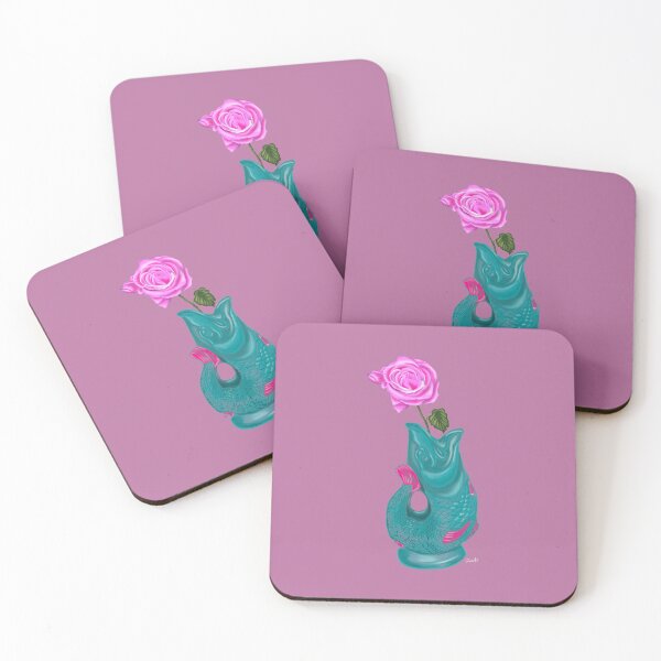 Item preview, Fish Vase 3-Illustration-Pink designed and sold by deblevart.