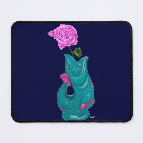 Item preview, Fish Vase 3-Illustration-Navy designed and sold by deblevart.