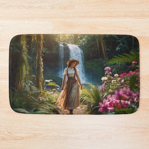 Item preview, Journey of a Victorian Woman by the Jungle Waterfall designed and sold by BlareBlare.