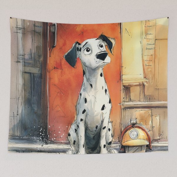 Item preview, Firehouse Watch: Watercolor Dalmatian designed and sold by ArgentoArt.