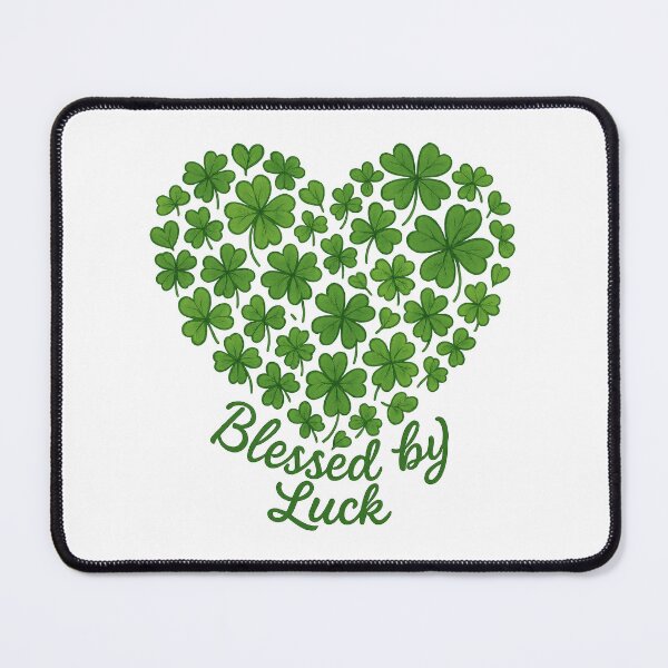Item preview, Blessed by Luck – Shamrock Heart St. Patrick’s Day Design designed and sold by inkoutninja.