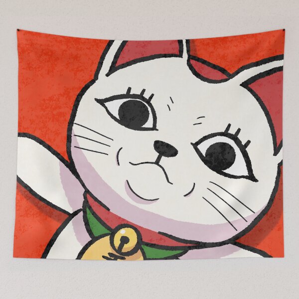 Item preview, Turbo Granny tabobabaa Dandadan Anime Lucky Cat  designed and sold by earlobejerk.