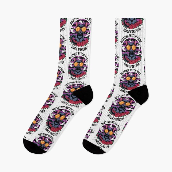 Artikelvorschau, Coole Katzen-Sonnenbrille – Retro-Edgy-Gothic-Blumen-Halloween-Design entworfen und verkauft von Taans-Creation.