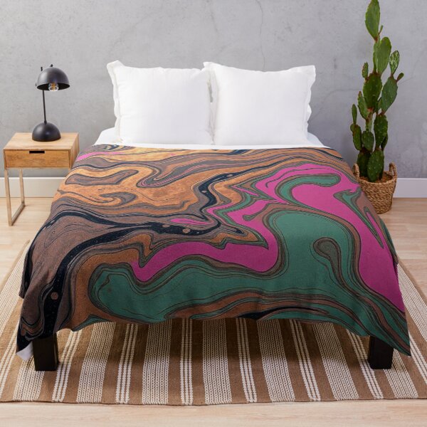Item preview, Brown Pink Green Marble Swirl Pattern designed and sold by SassyArtistry.