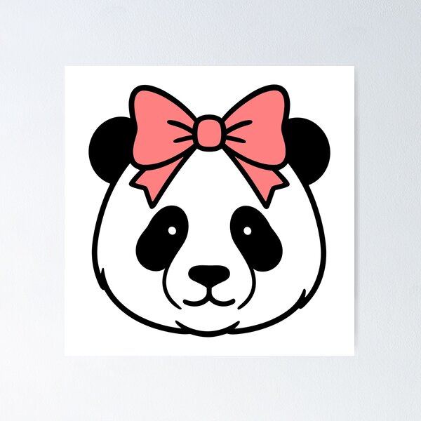 Item preview, Panda with Bow designed and sold by theartfulaspie.
