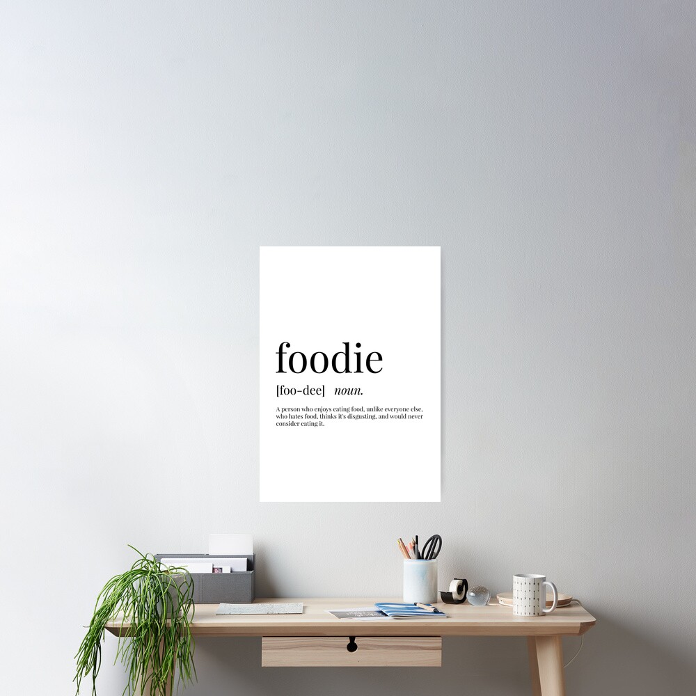 transparent-foodie-definition-print-kitchen-decor-home-wall-etsy