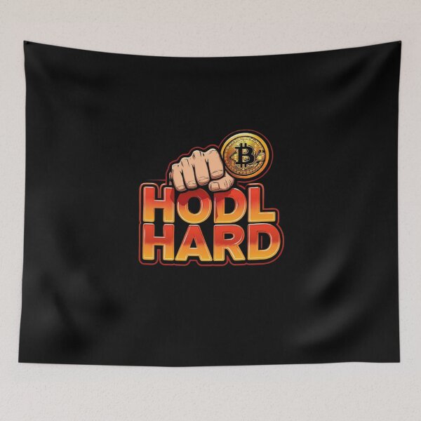 Item preview, Bitcoin Hodl Hard Graffiti Artwork designed and sold by RadDeck.