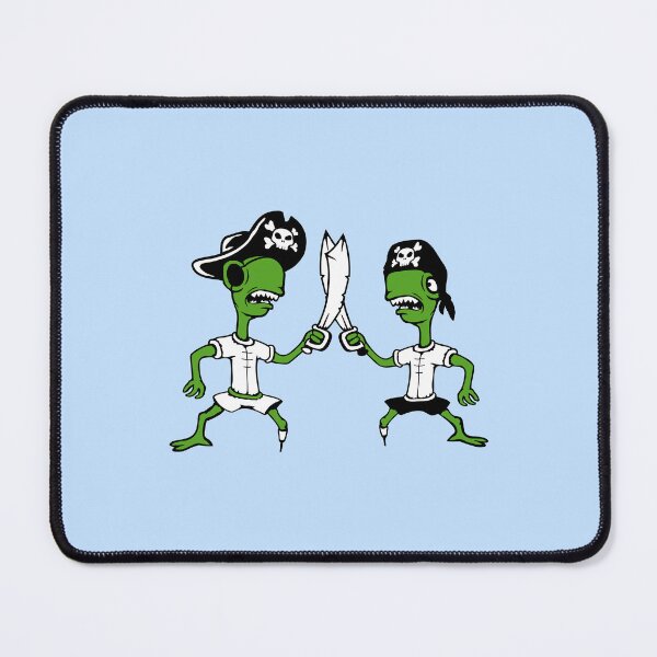 Item preview, 2 Dino Pirate Sailor Crew Captain Buccaneer Sword Fight Duel designed and sold by shirt-o-mat.