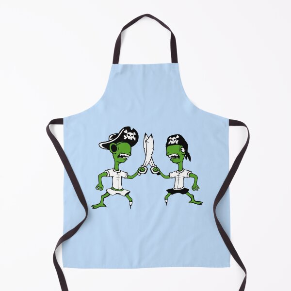 Item preview, 2 Dino Pirate Sailor Crew Captain Buccaneer Sword Fight Duel designed and sold by shirt-o-mat.