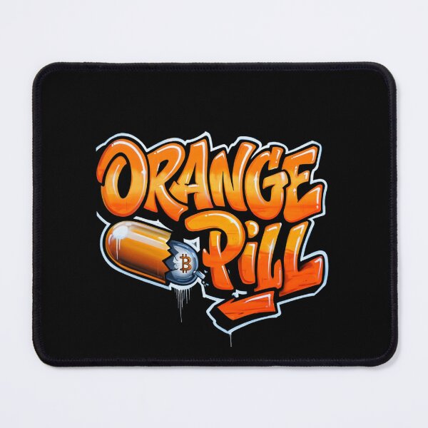 Item preview, Bitcoin Orange Pill Graffiti Artwork designed and sold by RadDeck.