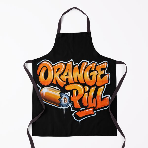 Item preview, Bitcoin Orange Pill Graffiti Artwork designed and sold by RadDeck.
