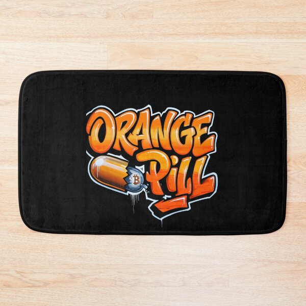 Item preview, Bitcoin Orange Pill Graffiti Artwork designed and sold by RadDeck.