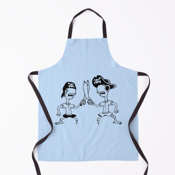 Item preview, 2 Dino Pirate Sailor Crew Captain Buccaneer Sword Fight Duel designed and sold by shirt-o-mat.