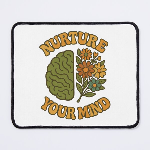 Item preview, Nurture Your Mind – Mental Health Floral Brain Design designed and sold by inkoutninja.
