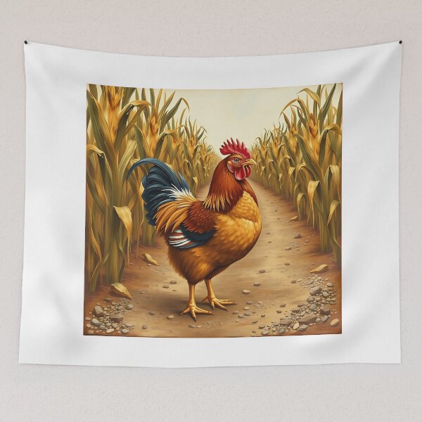 Item preview, Rustic Chicken in Pastoral Scene designed and sold by sharon1210.