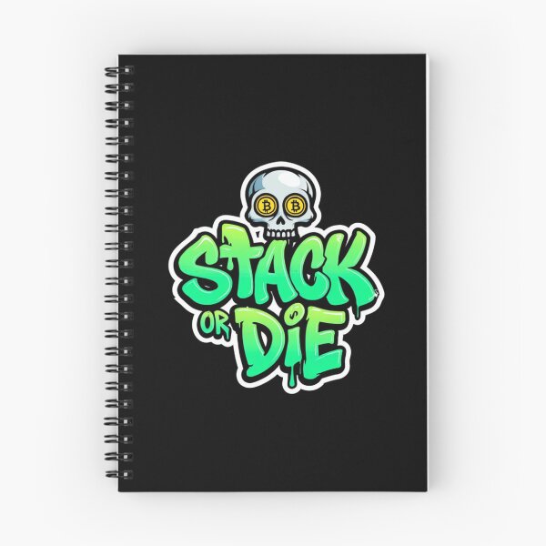 Item preview, Bitcoin Stack or Die Graffiti Artwork designed and sold by RadDeck.
