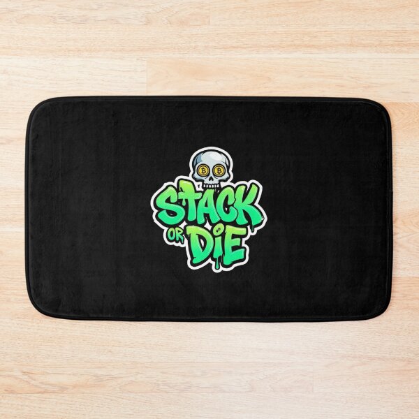 Item preview, Bitcoin Stack or Die Graffiti Artwork designed and sold by RadDeck.