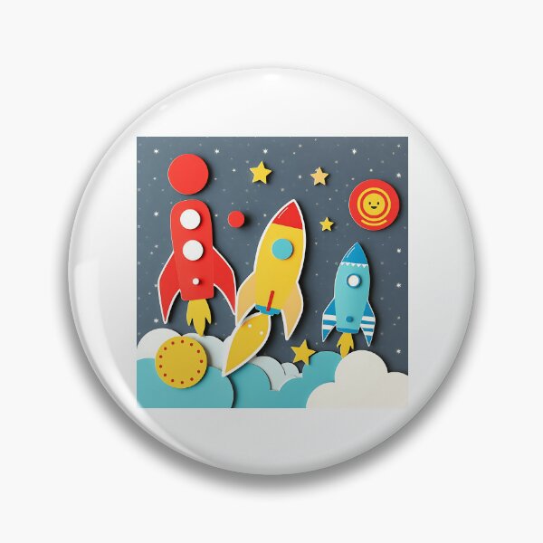 Item preview, Retro 60s Style Colorful Rocket Design designed and sold by sharon1210.