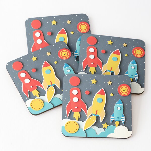 Item preview, Retro 60s Style Colorful Rocket Design designed and sold by sharon1210.