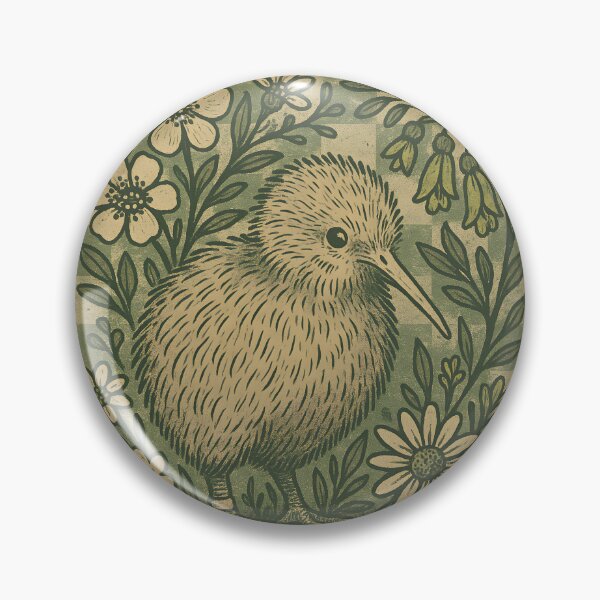 Item preview, Kiwi with Kowhai & Daisies – Vintage Checkerboard designed and sold by MvuuStudio.