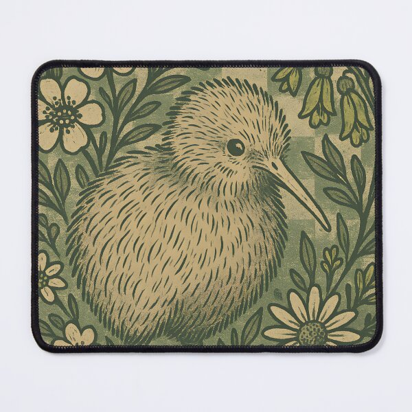 Item preview, Kiwi with Kowhai & Daisies – Vintage Checkerboard designed and sold by MvuuStudio.