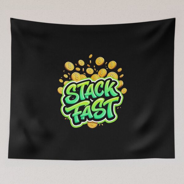 Item preview, Bitcoin Stack Fast Graffiti Design designed and sold by RadDeck.