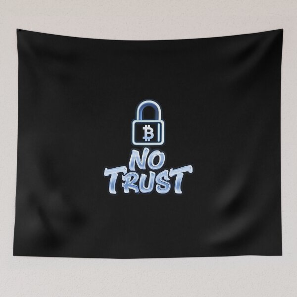 Item preview, Bitcoin No Trust Graffiti Sticker designed and sold by RadDeck.