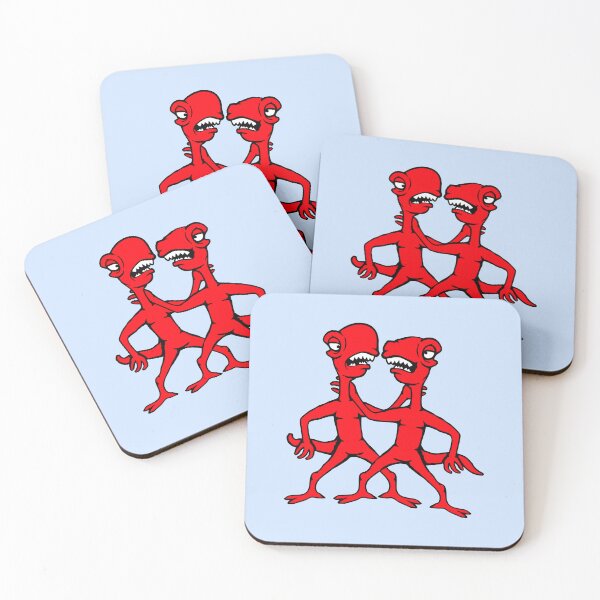Item preview, 2 Dino Monster Friends Crew Team Couple Evil Hugging designed and sold by shirt-o-mat.