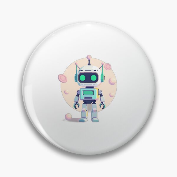 Artikelvorschau, Pastellfarbener Retro-Pixel-Art-Roboter entworfen und verkauft von sharon1210.