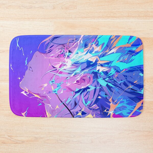 Item preview, Accelerator A Certain Anime Style Boy Blue Hair Neon Energy Music Abstract Art designed and sold by SubtextandSass.