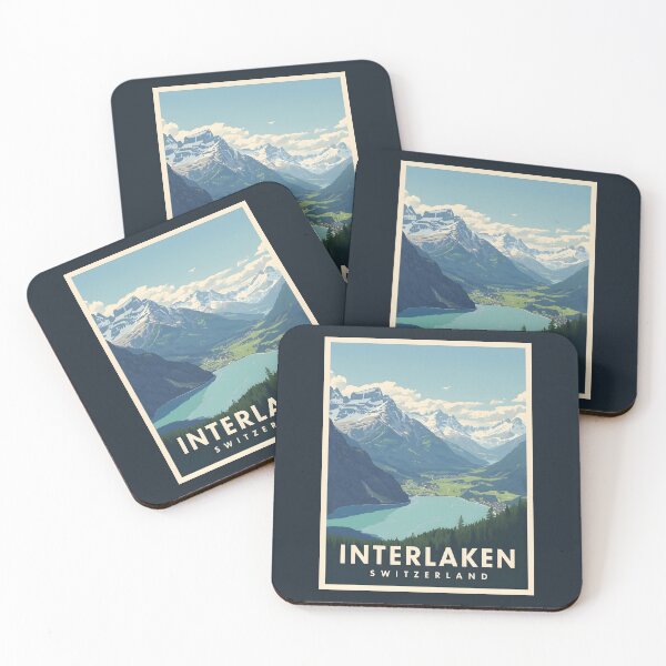Item preview, A Vintage Illustration of Interlaken - Switzerland  designed and sold by GoodOldVintage.